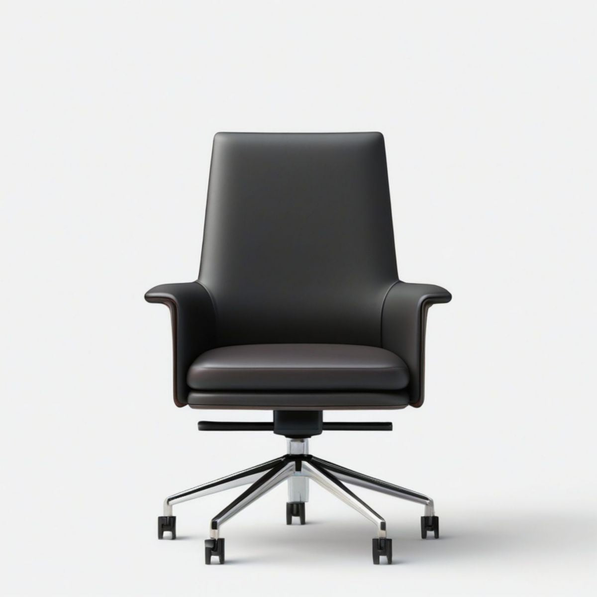 Czarny obrotowy fotel biurowy z podłokietnikami 65 × 65 × 110–120 cm
