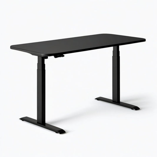 Czarne biurko z elektryczną regulacją wysokości 120 x 60 cm, 72–118 cm