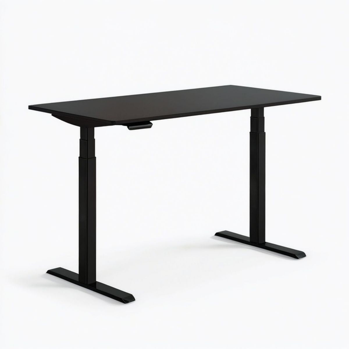 Elektrycznie regulowane biurko czarne 120 × 60 cm, wysokość 72–118 cm