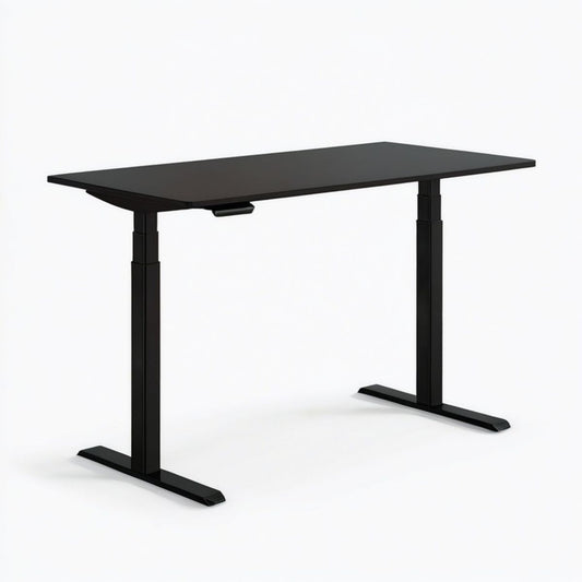 Elektrycznie regulowane biurko czarne 120 × 60 cm, wysokość 72–118 cm